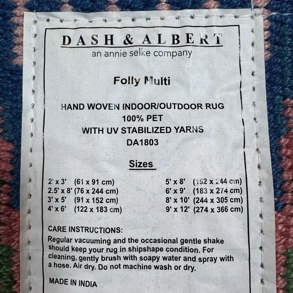 Dash & Albert 2' x 3' Indoor/Outdoor Rug Multi Stripe retails $58